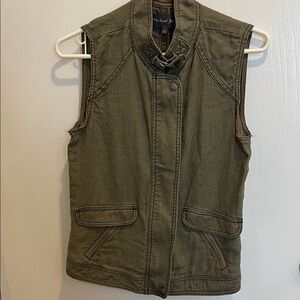Michael Stars Khaki Sleeveless Jacket
